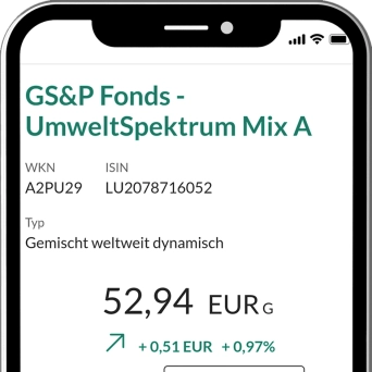 UmweltBanking-App Mockup Brokerage