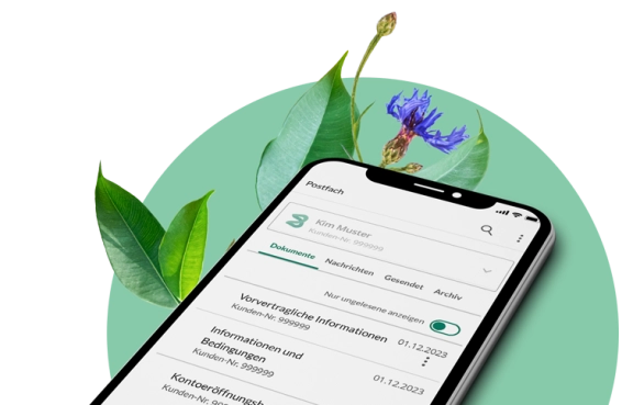 UmweltBanking App Postfach Mockup