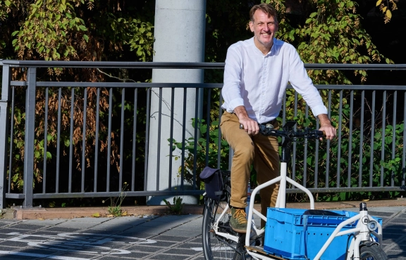 Roland Banker on Bike