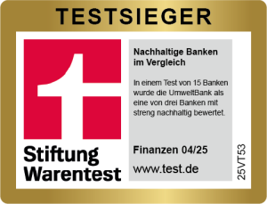 Stiftung Warentest Siegel UmweltBank